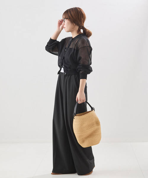 journal standard L'essage（ジャーナルスタンダードレサージュ）の「【JANE SMITH/ジェーンスミス】16G SHEER SHORTカーディガン（カーディガン/ボレロ・レディース・ブラック/ブルー・38）」の13枚目の写真