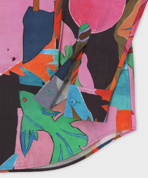 Paul Smith(ポールスミス)の「"River Collage" プリント 長袖シャツ / 163314 598Z(シャツ/ブラウス・メンズ・グレイッシュブルー/チェリーレッド・MEDIUM/SMALL/X-LARGE/LARGE)」の7枚目の写真