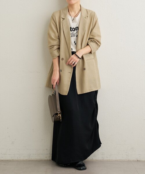 Omekashi（オメカシ）の「シアーメッシュジャケット（テーラードジャケット・レディース・カーキ/ベージュ/ブラック・FREE）」の17枚目の写真