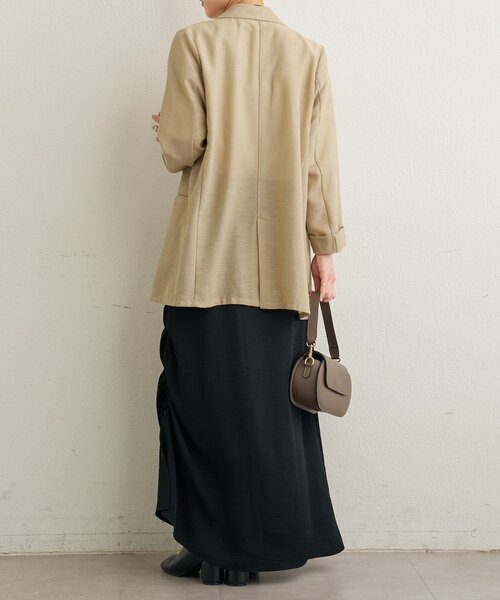 Omekashi（オメカシ）の「シアーメッシュジャケット（テーラードジャケット・レディース・カーキ/ベージュ/ブラック・FREE）」の21枚目の写真