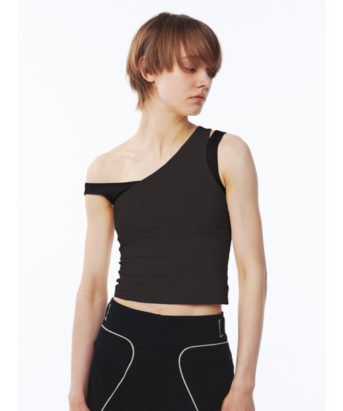 Kijun(キジュン)の「Layered Tank Top Black(Tシャツ/カットソー・レディース・その他・SMALL/MEDIUM/LARGE)」の1枚目の写真