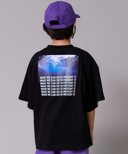 PAIRMANON STREET（ペアマノンストリート）の「【綿100%】フォト ロゴ グラフィック 半袖 T【PAIRMANON STREET】（Tシャツ/カットソー・キッズ・ホワイト系その他/パープル/イエロー/ブラック/オフホワイト/グレー/ブラック系その他・160/100/150/140/120/110/90/130）」の4枚目の写真