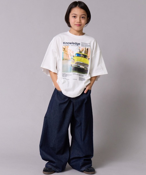 PAIRMANON STREET（ペアマノンストリート）の「【綿100%】フォト ロゴ グラフィック 半袖 T【PAIRMANON STREET】（Tシャツ/カットソー・キッズ・ホワイト系その他/パープル/イエロー/ブラック/オフホワイト/グレー/ブラック系その他・160/100/150/140/120/110/90/130）」の10枚目の写真