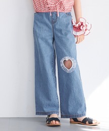 coca（coca）（コカ）の「キッズ　デニムフリルハートパンツ（デニムパンツ）」