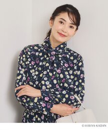 ボウタイ フリルブラウス」に該当するレディースのシャツ/ブラウス（花