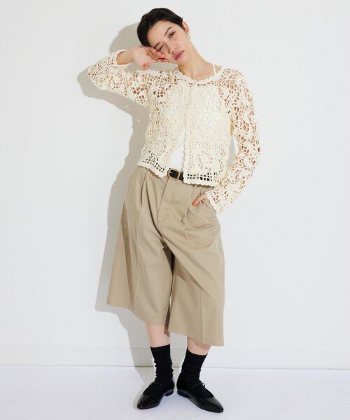 THE PAUSE（ザ ポーズ）の「【THE PAUSE】クロシェニットカーディガン（カーディガン/ボレロ・レディース・ブラウン/アイボリー・FREE）」の6枚目の写真