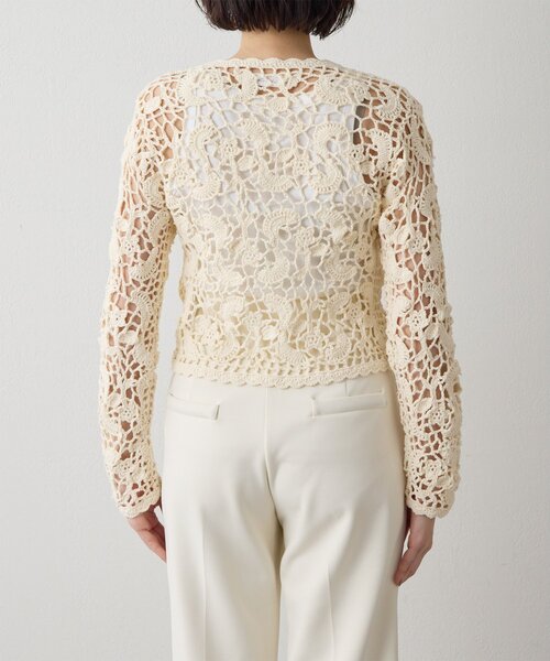 THE PAUSE（ザ ポーズ）の「【THE PAUSE】クロシェニットカーディガン（カーディガン/ボレロ・レディース・ブラウン/アイボリー・FREE）」の13枚目の写真