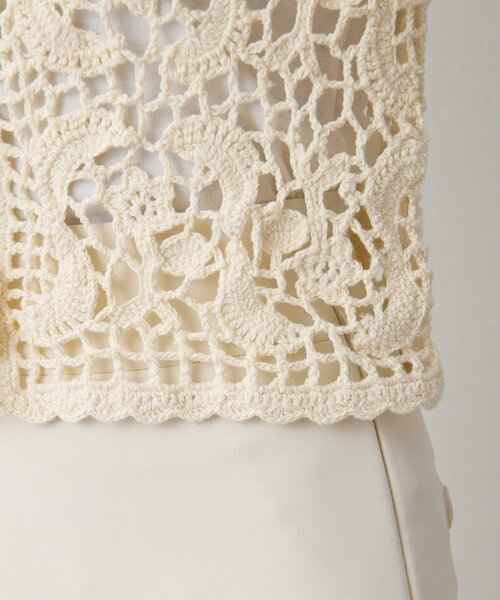 THE PAUSE（ザ ポーズ）の「【THE PAUSE】クロシェニットカーディガン（カーディガン/ボレロ・レディース・ブラウン/アイボリー・FREE）」の16枚目の写真