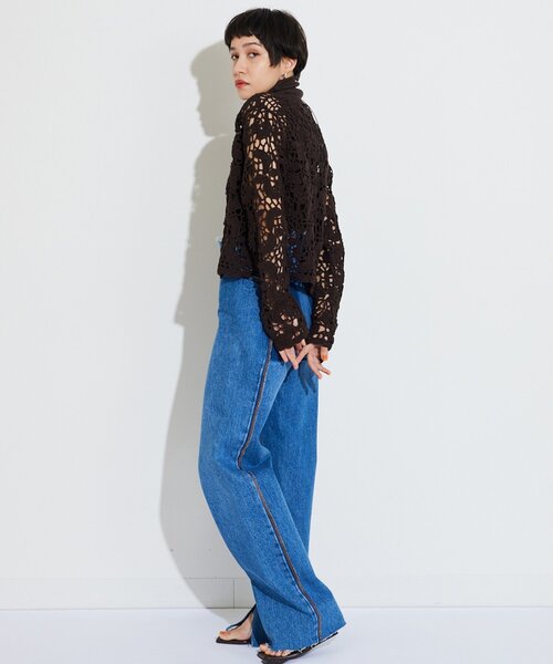 THE PAUSE（ザ ポーズ）の「【THE PAUSE】クロシェニットカーディガン（カーディガン/ボレロ・レディース・ブラウン/アイボリー・FREE）」の9枚目の写真