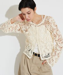 THE PAUSE | 【THE PAUSE】クロシェニットカーディガン(カーディガン/ボレロ)