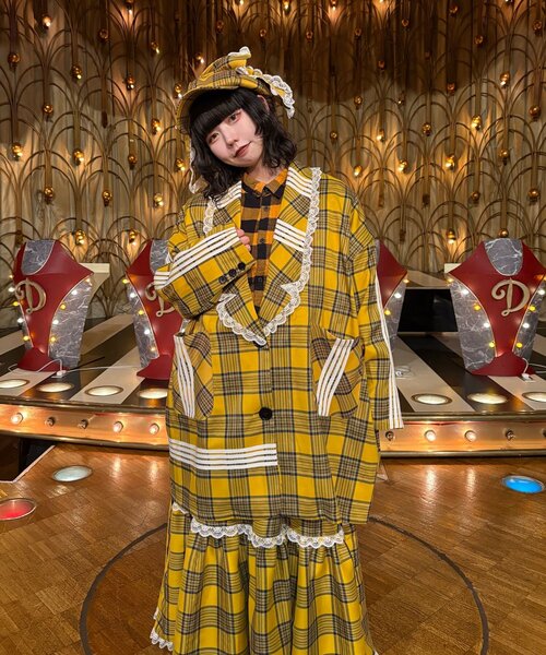 CIAOPANIC(チャオパニック)の「【I’m×CIAOPANIC】レトロタイムスリップキャスケット(キャップ・レディース・イエロー/レッド・ONE SIZE)」の6枚目の写真