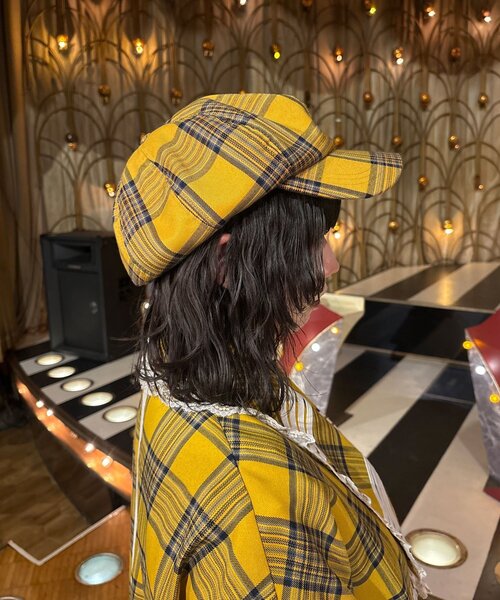 CIAOPANIC(チャオパニック)の「【I’m×CIAOPANIC】レトロタイムスリップキャスケット(キャップ・レディース・イエロー/レッド・ONE SIZE)」の7枚目の写真