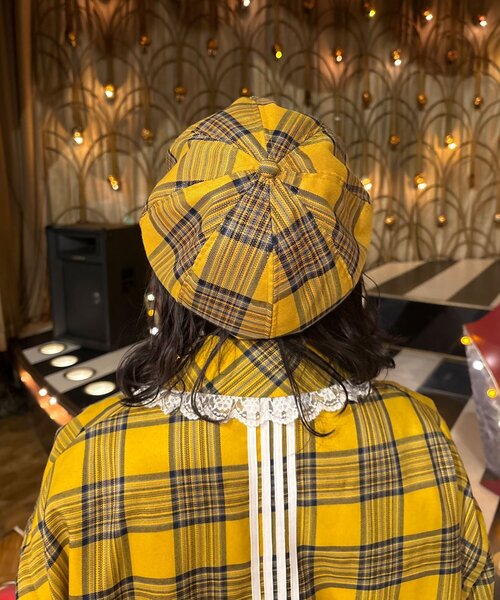 CIAOPANIC(チャオパニック)の「【I’m×CIAOPANIC】レトロタイムスリップキャスケット(キャップ・レディース・イエロー/レッド・ONE SIZE)」の9枚目の写真