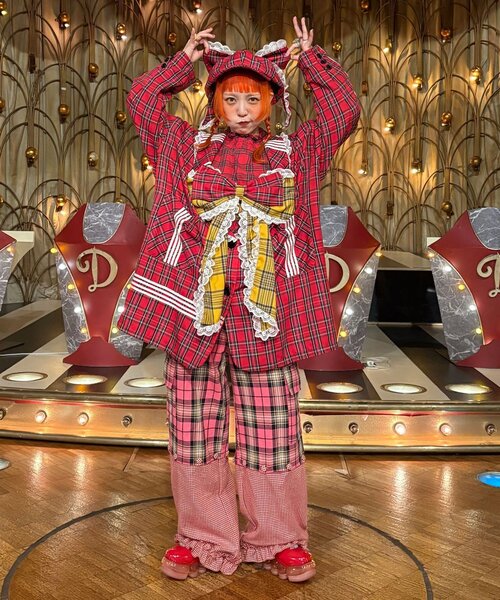 CIAOPANIC(チャオパニック)の「【I’m×CIAOPANIC】レトロタイムスリップキャスケット(キャップ・レディース・イエロー/レッド・ONE SIZE)」の13枚目の写真