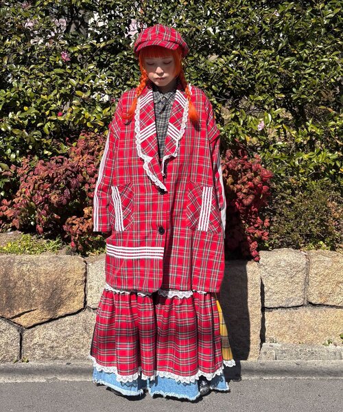 CIAOPANIC(チャオパニック)の「【I’m×CIAOPANIC】レトロタイムスリップキャスケット(キャップ・レディース・イエロー/レッド・ONE SIZE)」の18枚目の写真