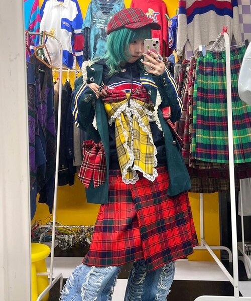 CIAOPANIC(チャオパニック)の「【I’m×CIAOPANIC】レトロタイムスリップキャスケット(キャップ・レディース・イエロー/レッド・ONE SIZE)」の21枚目の写真