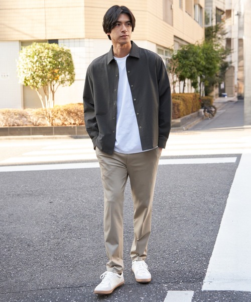 ikka(イッカ)の「【雑誌MonoMax5月号掲載】イージケアサッカースナップシャウター「小泉孝太郎さん着用モデル」(ブルゾン・メンズ・ブルー/ベージュ/グレー/ネイビー・M/L/XL/S)」の8枚目の写真