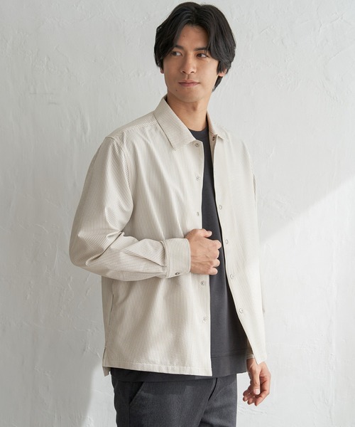 ikka(イッカ)の「【雑誌MonoMax5月号掲載】イージケアサッカースナップシャウター「小泉孝太郎さん着用モデル」(ブルゾン・メンズ・ブルー/ベージュ/グレー/ネイビー・M/L/XL/S)」の19枚目の写真