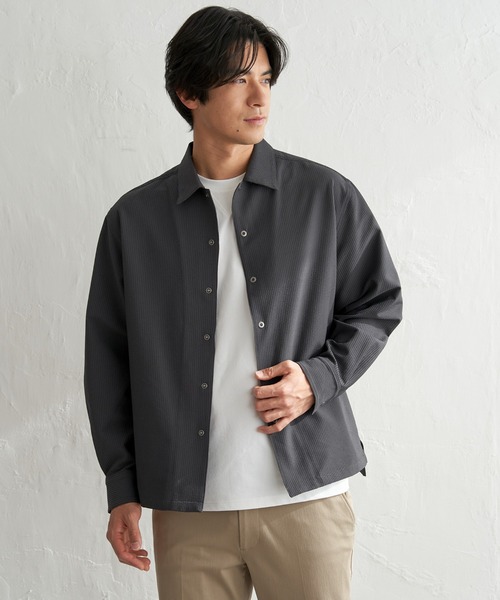 ikka(イッカ)の「【雑誌MonoMax5月号掲載】イージケアサッカースナップシャウター「小泉孝太郎さん着用モデル」(ブルゾン・メンズ・ブルー/ベージュ/グレー/ネイビー・M/L/XL/S)」の16枚目の写真