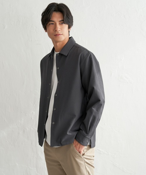 ikka(イッカ)の「【雑誌MonoMax5月号掲載】イージケアサッカースナップシャウター「小泉孝太郎さん着用モデル」(ブルゾン・メンズ・ブルー/ベージュ/グレー/ネイビー・M/L/XL/S)」の17枚目の写真