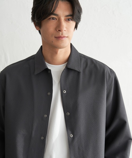 ikka(イッカ)の「【雑誌MonoMax5月号掲載】イージケアサッカースナップシャウター「小泉孝太郎さん着用モデル」(ブルゾン・メンズ・ブルー/ベージュ/グレー/ネイビー・M/L/XL/S)」の9枚目の写真
