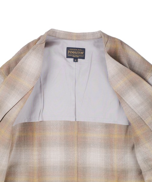 PENDLETON（ペンドルトン）の「【SE1】【PENDLETON/ペンドルトン】 4475-7003 COLLARLESS TOPSTAR JACKET（ノーカラージャケット・メンズ・Beige・M/L）」の12枚目の写真