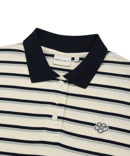 Wacky WiLLy（ワッキーウィリー）の「ウィメンズラグビーストライプロングスリーブネイビー（Tシャツ/カットソー・レディース・その他・F）」の6枚目の写真
