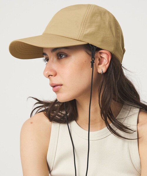 green label relaxing(グリーンレーベルリラクシング)の「【WEB限定】2WAY シェードキャップ / 帽子 UVカット(キャップ・レディース・ベージュ/ブラック・FREE)」の3枚目の写真