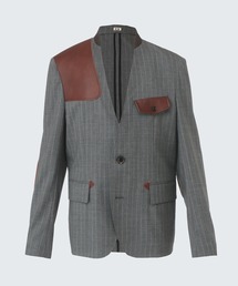 KHOKI（コッキ）の「【KHOKI/コッキ】Leather-Patch No-Collar Jacket（テーラードジャケット）」