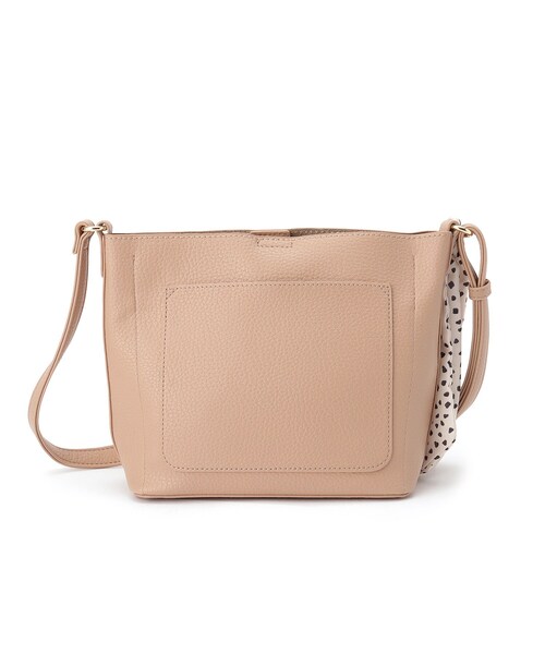 SHOO・LA・RUE（シューラルー）の「スカーフ付きショルダーバッグ（ショルダーバッグ・レディース・ライトベージュ/ブラック/ピンク系・00）」の14枚目の写真