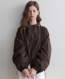 brown hood wind breaker