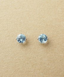 Solo Pierce】[ セカンドピアス]Ptブルーダイヤモンドハーフピアス