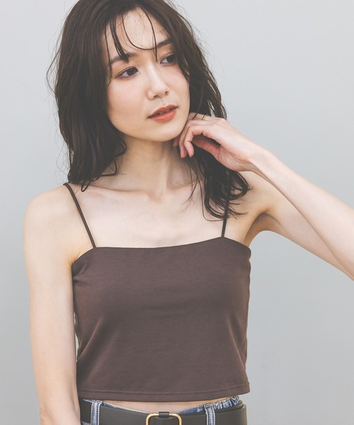 GLOBAL WORK(グローバルワーク)の「Fffit エフィット/カップ付きキャミショート/625138(キャミソール・レディース・ダークブラウン/オフホワイト/ブラック・X-LARGE/LARGE/SMALL/MEDIUM)」の3枚目の写真