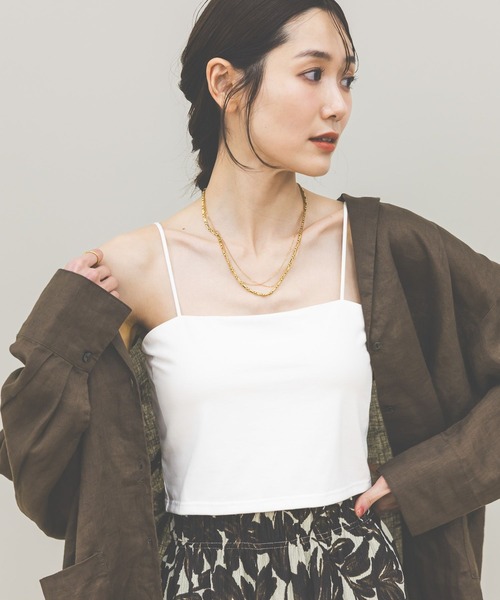 GLOBAL WORK(グローバルワーク)の「Fffit エフィット/カップ付きキャミショート/625138(キャミソール・レディース・ダークブラウン/オフホワイト/ブラック・X-LARGE/LARGE/SMALL/MEDIUM)」の1枚目の写真