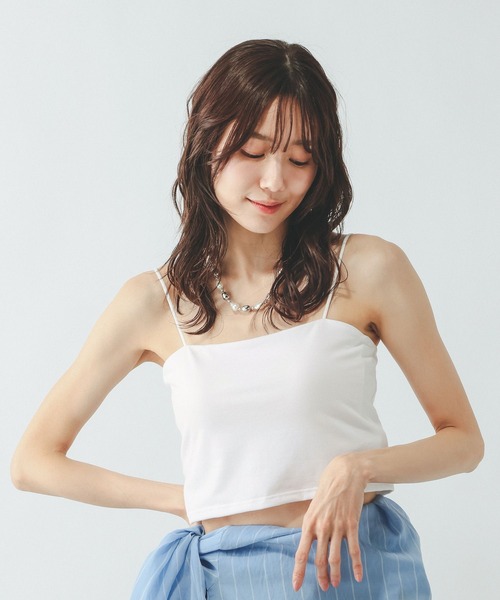 GLOBAL WORK(グローバルワーク)の「Fffit エフィット/カップ付きキャミショート/625138(キャミソール・レディース・ダークブラウン/オフホワイト/ブラック・X-LARGE/LARGE/SMALL/MEDIUM)」の18枚目の写真