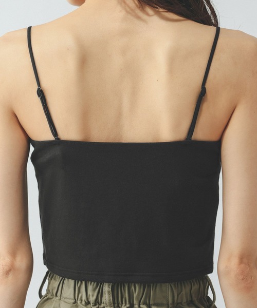 GLOBAL WORK(グローバルワーク)の「Fffit エフィット/カップ付きキャミショート/625138(キャミソール・レディース・ダークブラウン/オフホワイト/ブラック・X-LARGE/LARGE/SMALL/MEDIUM)」の4枚目の写真