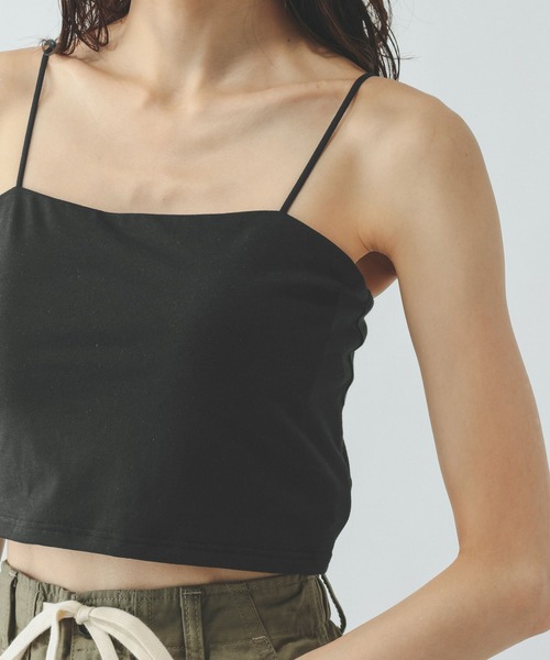 GLOBAL WORK(グローバルワーク)の「Fffit エフィット/カップ付きキャミショート/625138(キャミソール・レディース・ダークブラウン/オフホワイト/ブラック・X-LARGE/LARGE/SMALL/MEDIUM)」の5枚目の写真