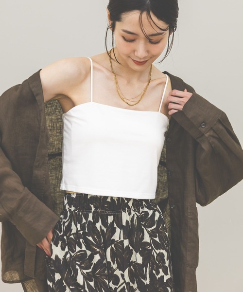 GLOBAL WORK(グローバルワーク)の「Fffit エフィット/カップ付きキャミショート/625138(キャミソール・レディース・ダークブラウン/オフホワイト/ブラック・X-LARGE/LARGE/SMALL/MEDIUM)」の13枚目の写真