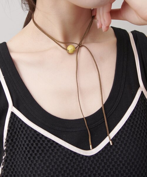 Omekashi（オメカシ）の「ストーンチョーカー（チョーカー・レディース・ピンク/イエロー/クリア/ブルー・ONE SIZE）」の3枚目の写真