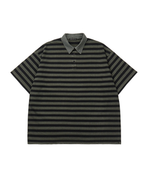 MASAT（マサット）の「P. Vintage Stripe Rugby Short Sleeve Shirt _ Khaki（ポロシャツ）」