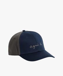agnes b.（アニエスベー）の「メンズ ロゴ 刺繍 コットン ツートーン キャップ "Jean"（キャップ）」