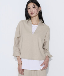 COMME CA | トリアセスラブストレッチ アンサンブルプルオーバー(Tシャツ/カットソー)