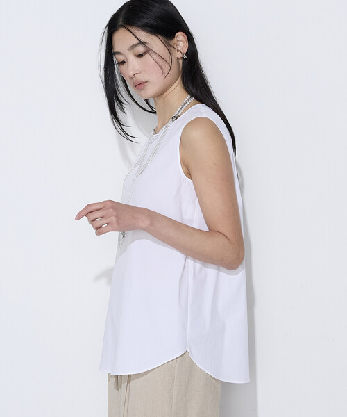 COMME CA（コムサ）の「トリアセスラブストレッチ アンサンブルプルオーバー（Tシャツ/カットソー・レディース・キナリ/ネイビー・11号/9号）」の10枚目の写真