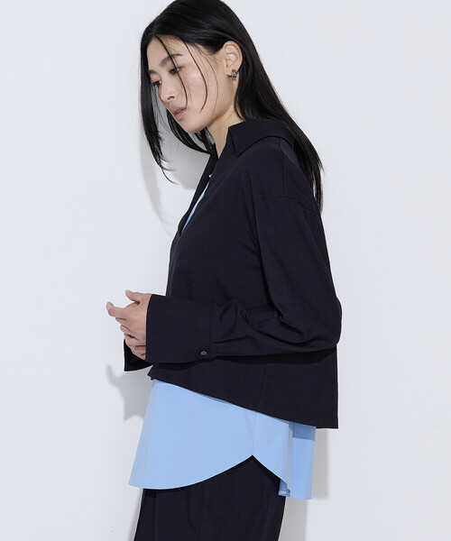 COMME CA（コムサ）の「トリアセスラブストレッチ アンサンブルプルオーバー（Tシャツ/カットソー・レディース・キナリ/ネイビー・11号/9号）」の12枚目の写真