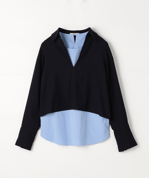 COMME CA（コムサ）の「トリアセスラブストレッチ アンサンブルプルオーバー（Tシャツ/カットソー・レディース・キナリ/ネイビー・11号/9号）」の18枚目の写真