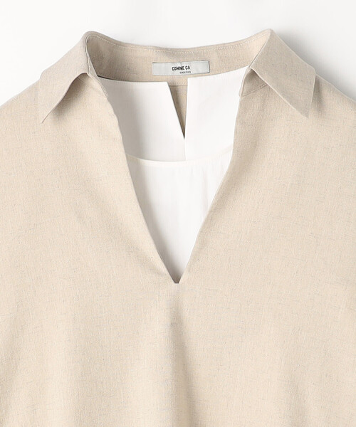 COMME CA（コムサ）の「トリアセスラブストレッチ アンサンブルプルオーバー（Tシャツ/カットソー・レディース・キナリ/ネイビー・11号/9号）」の20枚目の写真