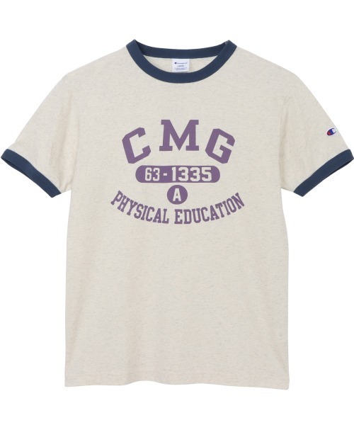 Champion(チャンピオン)の「チャンピオン SHORT SLEEVE T-SHIRT(Tシャツ/カットソー・メンズ・ホワイト×ブルー/ホワイト×ブラック・M/L/LL)」の1枚目の写真