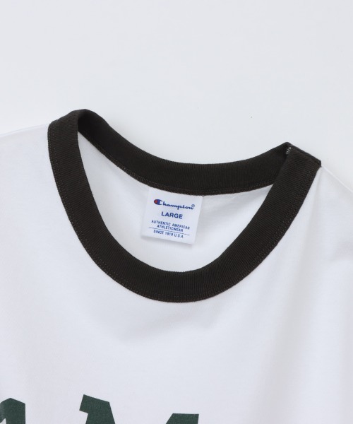 Champion(チャンピオン)の「チャンピオン SHORT SLEEVE T-SHIRT(Tシャツ/カットソー・メンズ・ホワイト×ブルー/ホワイト×ブラック・M/L/LL)」の7枚目の写真