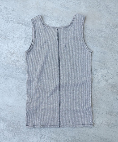 yuni(ユニ )の「△C Pe natural テレコタンクトップ(Tシャツ/カットソー・レディース・その他/ブラック/ホワイト/グレー・FREE)」の4枚目の写真