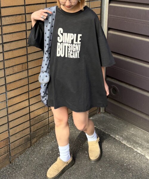 CIAOPANIC TYPY（チャオパニックティピー）の「【UNISEX】【プラスサイズあり】スラブ天竺ピグメントロゴTEE（Tシャツ/カットソー・メンズ・ブラウン/ホワイト/ブラック/イエロー/ブラック系その他/ブルー/ピンク・LARGE/MEDIUM/XX-LARGE）」の15枚目の写真